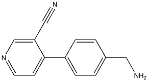 4-(4-(aminomethyl)phenyl)nicotinonitrile Struktur