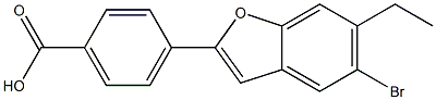 4-(5-bromo-6-ethylbenzofuran-2-yl)benzoic acid Structure