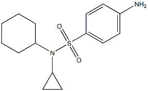 4-amino-N-cyclohexyl-N-cyclopropylbenzenesulfonamide Struktur