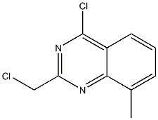 4-chloro-2-(chloromethyl)-8-methylquinazoline Struktur