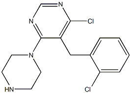 4-chloro-5-(2-chlorobenzyl)-6-(piperazin-1-yl)pyrimidine