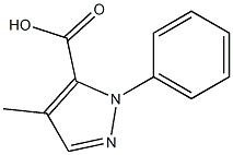 4-methyl-1-phenyl-1H-pyrazole-5-carboxylic acid Struktur