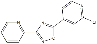 5-(2-chloropyridin-4-yl)-3-(pyridin-2-yl)-1,2,4-oxadiazole Struktur