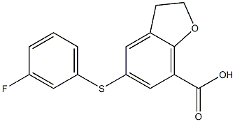 5-(3-fluorophenylthio)-2,3-dihydrobenzofuran-7-carboxylic acid Struktur