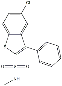 5-chloro-N-methyl-3-phenylbenzo[b]thiophene-2-sulfonamide Struktur