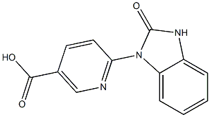 6-(2-oxo-2,3-dihydro-1H-benzo[d]imidazol-1-yl)nicotinic acid Struktur