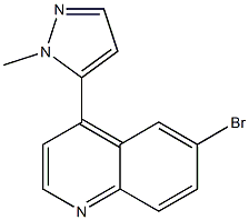 6-bromo-4-(1-methyl-1H-pyrazol-5-yl)quinoline Struktur