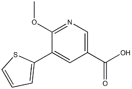 6-methoxy-5-(thiophen-2-yl)nicotinic acid Struktur