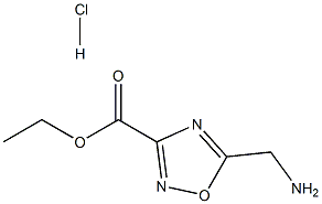 ethyl 5-(aminomethyl)-1,2,4-oxadiazole-3-carboxylate hydrochloride Struktur