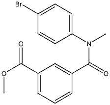 methyl 3-((4-bromophenyl)(methyl)carbamoyl)benzoate Struktur