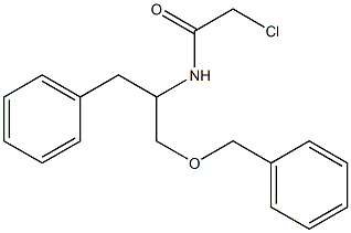 N-(1-(benzyloxy)-3-phenylpropan-2-yl)-2-chloroacetamide Struktur