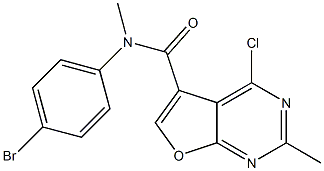 N-(4-bromophenyl)-4-chloro-N,2-dimethylfuro[2,3-d]pyrimidine-5-carboxamide Struktur