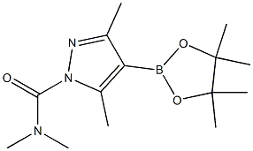 N,N,3,5-tetramethyl-4-(4,4,5,5-tetramethyl-1,3,2-dioxaborolan-2-yl)-1H-pyrazole-1-carboxamide Struktur