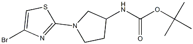 tert-butyl 1-(4-bromothiazol-2-yl)pyrrolidin-3-ylcarbamate Struktur