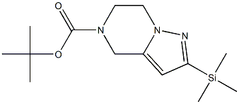 tert-butyl 2-(trimethylsilyl)-6,7-dihydropyrazolo[1,5-a]pyrazine-5(4H)-carboxylate Struktur