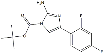 tert-butyl 2-amino-4-(2,4-difluorophenyl)-1H-imidazole-1-carboxylate Struktur