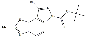 tert-butyl 2-amino-8-bromo-6H-thiazolo[5,4-e]indazole-6-carboxylate Struktur