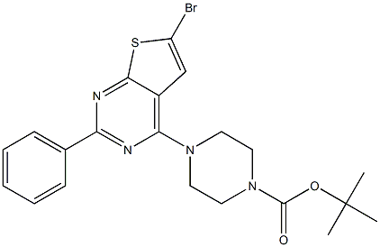 tert-butyl 4-(6-bromo-2-phenylthieno[2,3-d]pyrimidin-4-yl)piperazine-1-carboxylate Struktur