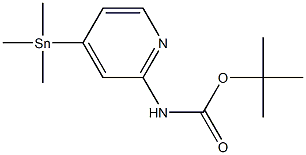 tert-butyl 4-(trimethylstannyl)pyridin-2-ylcarbamate Struktur