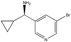 (R)-(5-bromopyridin-3-yl)(cyclopropyl)methanamine Struktur