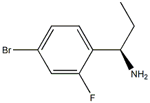 (R)-1-(4-bromo-2-fluorophenyl)propan-1-amine Struktur