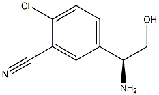 (S)-5-(1-amino-2-hydroxyethyl)-2-chlorobenzonitrile Struktur