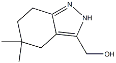 (5,5-Dimethyl-4,5,6,7-tetrahydro-2H-indazol-3-yl)-methanol Struktur