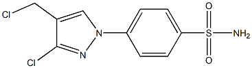 4-(3-chloro-4-(chloromethyl)-1H-pyrazol-1-yl)benzenesulfonamide Struktur