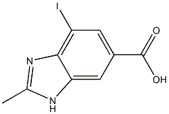 7-Iodo-2-methyl-3H-benzoimidazole-5-carboxylic acid Struktur