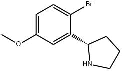 (2S)-2-(2-BROMO-5-METHOXYPHENYL)PYRROLIDINE Struktur