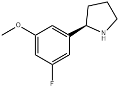 5-((2R)PYRROLIDIN-2-YL)-3-FLUORO-1-METHOXYBENZENE Struktur