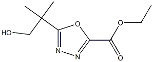 ethyl 5-(1-hydroxy-2-methylpropan-2-yl)-1,3,4-oxadiazole-2-carboxylate Struktur