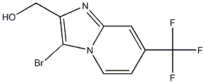 (3-Bromo-7-trifluoromethyl-imidazo[1,2-a]pyridin-2-yl)-methanol Struktur