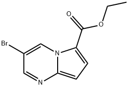 3-Bromo-pyrrolo[1,2-a]pyrimidine-6-carboxylic acid ethyl ester Struktur