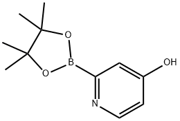 2-(4,4,5,5-tetramethyl-1,3,2-dioxaborolan-2-yl)pyridin-4-ol Struktur