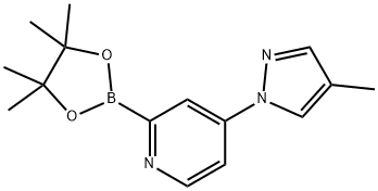 4-(4-methyl-1H-pyrazol-1-yl)-2-(4,4,5,5-tetramethyl-1,3,2-dioxaborolan-2-yl)pyridine Struktur