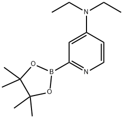 N,N-diethyl-2-(4,4,5,5-tetramethyl-1,3,2-dioxaborolan-2-yl)pyridin-4-amine Struktur