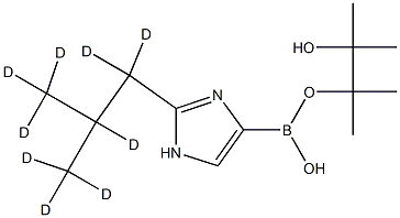 2-(iso-Butyl-d9)-imidazole-4-boronic acid pinacol ester Struktur