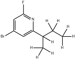 4-Bromo-2-(sec-butyl-d9)-6-fluoropyridine Struktur