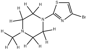 4-Bromo-2-[(N-methylpiperazin-d11)-1-yl]thiazole Struktur