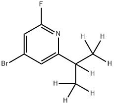 4-Bromo-2-fluoro-6-(iso-propyl-d7)-pyridine Struktur