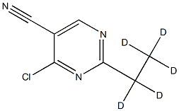 4-Chloro-5-cyano-2-(ethyl-d5)-pyrimidine Struktur