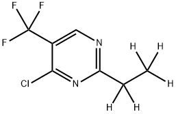 4-Chloro-5-trifluoromethyl-2-(ethyl-d5)-pyrimidine Struktur