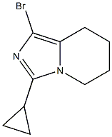 1-bromo-3-cyclopropyl-5H,6H,7H,8H-imidazo[1,5-a]pyridine Struktur