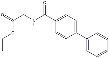 ethyl N-(4-biphenylylcarbonyl)glycinate Struktur