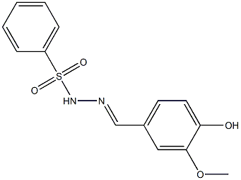 (E)-N'-(4-hydroxy-3-methoxybenzylidene)benzenesulfonohydrazide Struktur