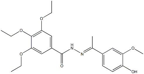 (E)-3,4,5-triethoxy-N'-(1-(4-hydroxy-3-methoxyphenyl)ethylidene)benzohydrazide Struktur