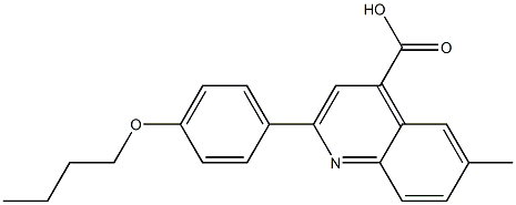 2-(4-butoxyphenyl)-6-methylquinoline-4-carboxylic acid Struktur