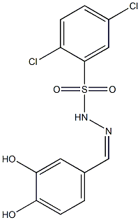 (Z)-2,5-dichloro-N'-(3,4-dihydroxybenzylidene)benzenesulfonohydrazide Struktur