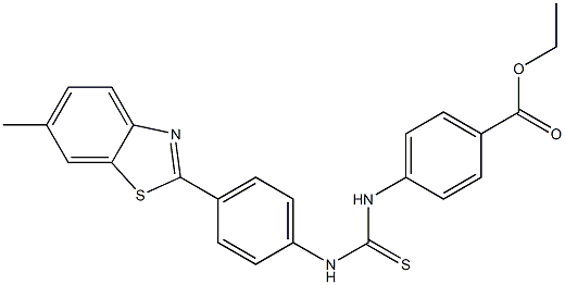 ethyl 4-(3-(4-(6-methylbenzo[d]thiazol-2-yl)phenyl)thioureido)benzoate Struktur